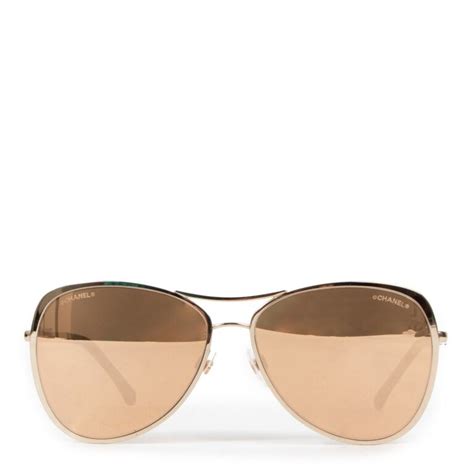 chanel sunglasses 4223|CHANEL Metal Mirrored Pilot Summer Sunglasses 4223 Gold .